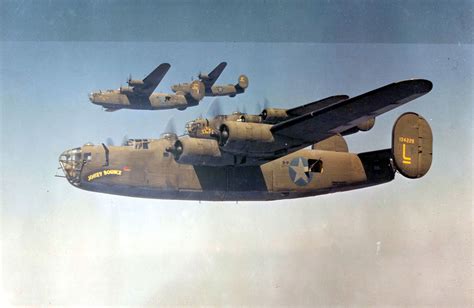 Photo Four Us B 24 Liberator Aircraft Of The 93rd Bomb Group 330th