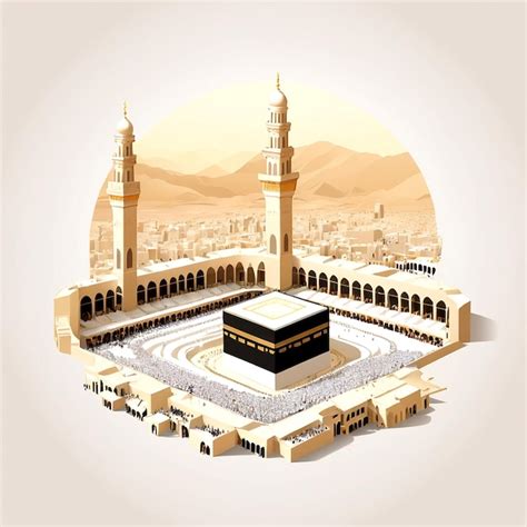 Premium Vector Realistic Hajj Illustration