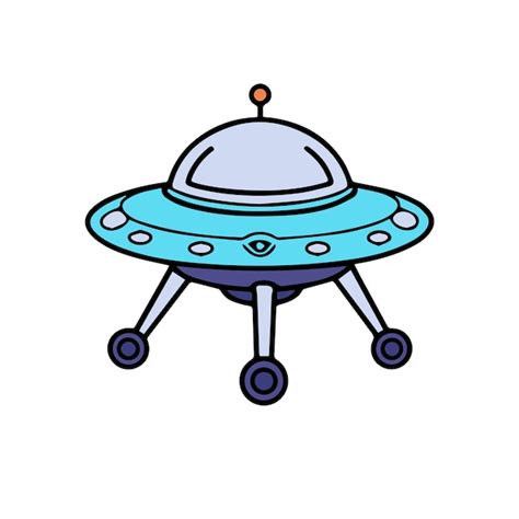 Un Dibujo De Un Alien Gena Azul Vector Premium