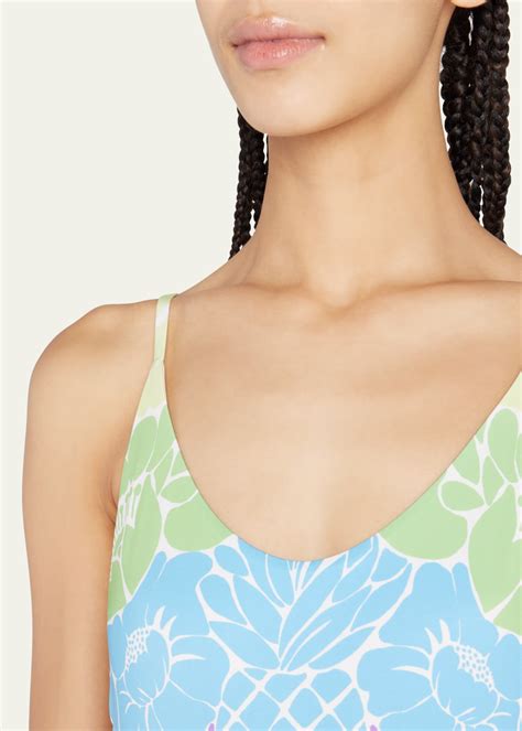 Farm Rio Tropical Graphic One Piece Swimsuit Bergdorf Goodman