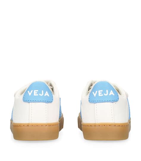 Veja Kids White Leather Esplar Velcro Sneakers Harrods Uk