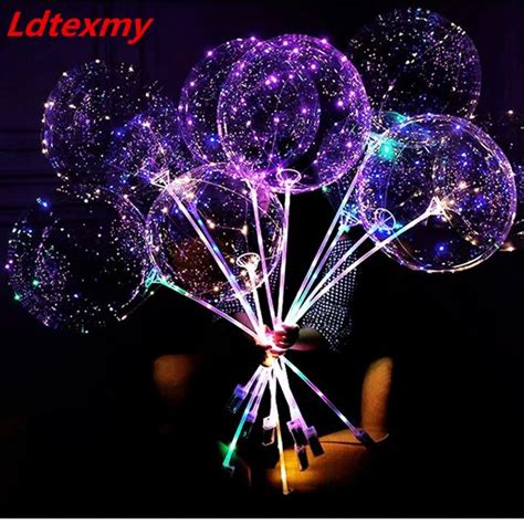 Pcs Bobo Balloons Led Balloon Clear Bubble Ballon Wedding Birthday