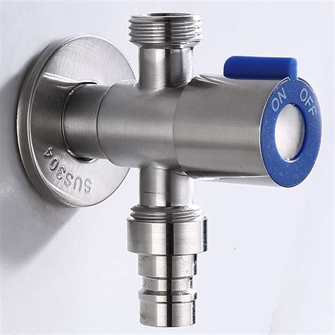 Tee Angle Valve One Switch Two Way 304 Stainless Steel Triangle Valve Hot And Cold Universal 4