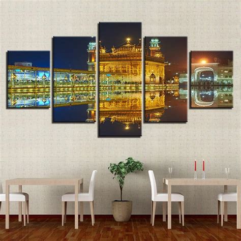 Golden Temple Night View Piece Canvas Art Wall Decor Ca Go Canvas