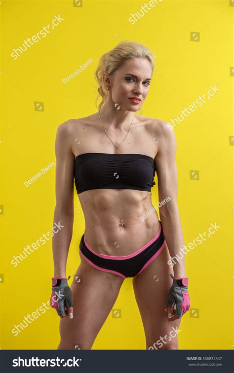 Beautiful Sports Girl Sexy Blonde Posing Stock Photo 506832847 Shutterstock