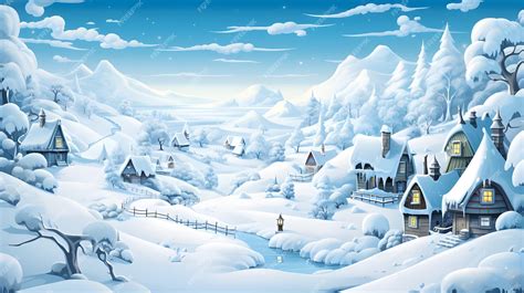 Premium Photo | Winter wonderland landscape vector illustration for ...