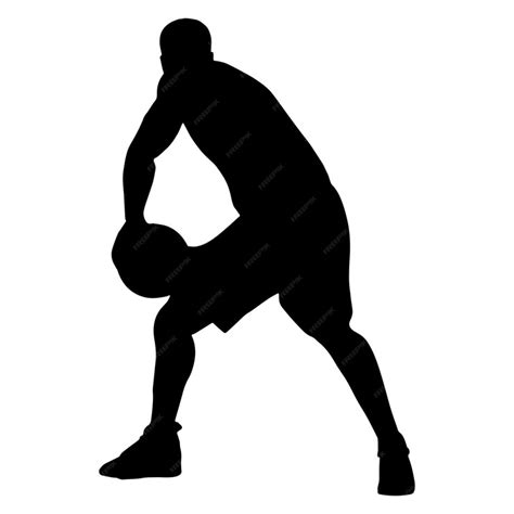 Premium Vector | Basketball silhouette vector isolated black on white ...