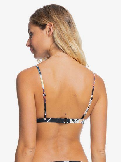 Womens Printed Beach Classics Separate Fixed Tri Bikini Top Roxy