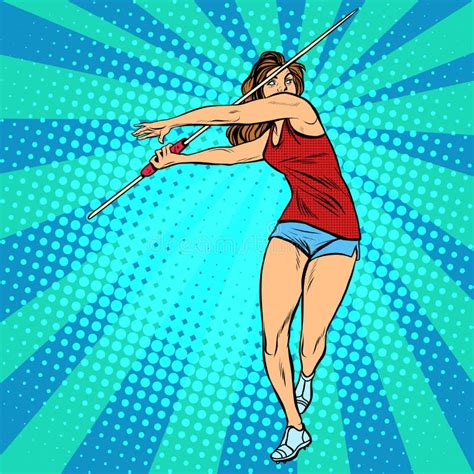 1 Girl Athlete Throwing Javelin Free Stock Photos Stockfreeimages