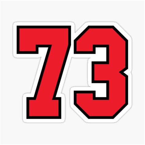 Number 73 Stickers Redbubble