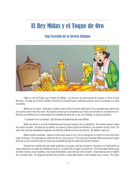 PDF El Rey Midas Y El Toque De Oro Archivo PDF File1 El Rey Midas