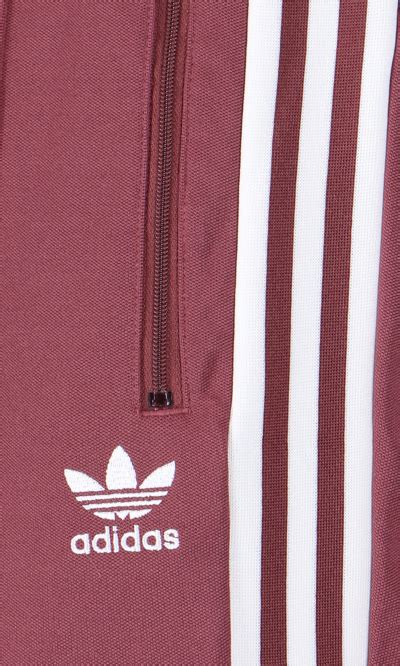 Adidas Originals Burgundy Adicolor Classics Beckenbauer Track Pants In Quiet Crimson Modesens