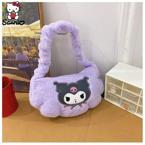 Kawaii Sanrio Cinnamoroll Crossbody Bag Plush Kuromi Shoulder Bag Hello