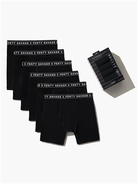 Savage Classics Boxer Briefs 6 Pack In Black SAVAGE X FENTY