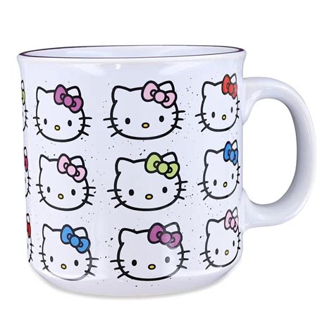 Silver Buffalo Hello Kitty All Over Print 20oz Ceramic Camper Mug