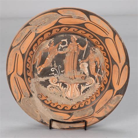 Late 19th Century Grand Tour Etruscan Style Pottery Charger Item 5097