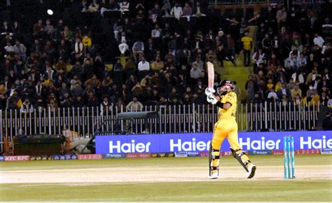 Quetta-Gladiators players celebrate the wicket of Peshawar Zalmi batter ...