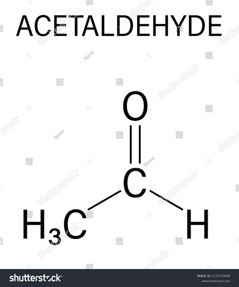 Acetaldehyde Ethanal Molecule Chemical Structure Acetaldehyde Stock ...