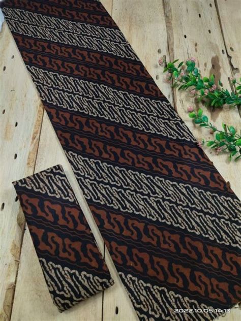 Hmt Kain Batik Parang Klitik Coklat Moca Bahan Seragam Batik Printing