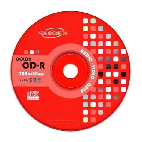 Jual MEDIATECH COLOR CDR/CD-R/CD Kosong/CD Blank - RED FP 50 pcs
