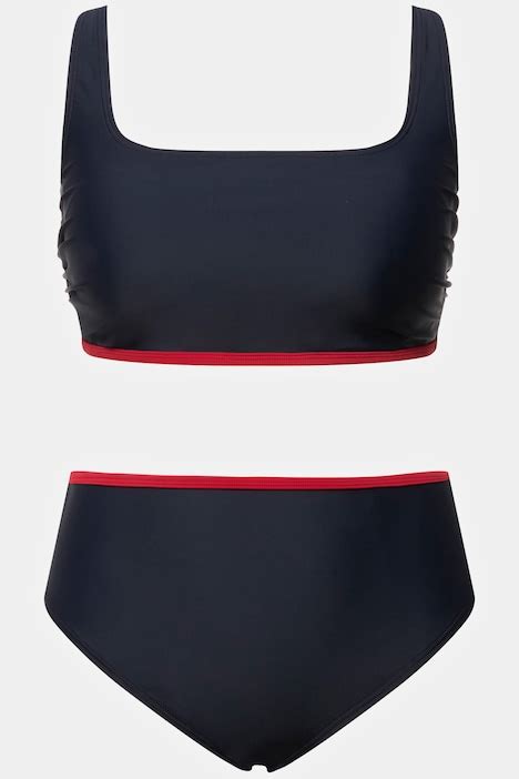 Sporty Color Trim Bikini Set Bras Lingerie