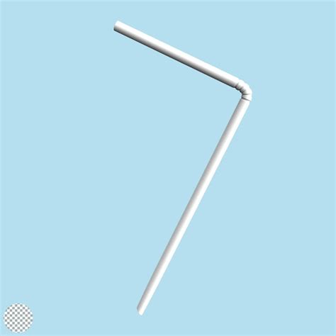 Premium Psd Cold Drink Straw D Rendering Illustration