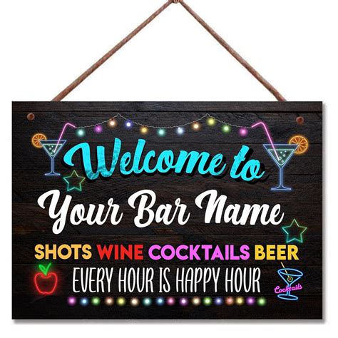 FUNNY PERSONALISED Bar Sign, Man Cave Plaque Sign,shed Garage Home Pub ...