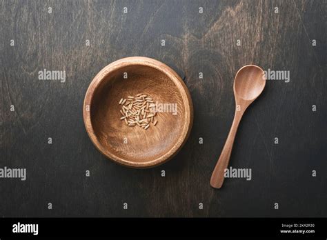 World Food Crisis Concept Empty Old Wooden Plate On An Old Dark Gloomy