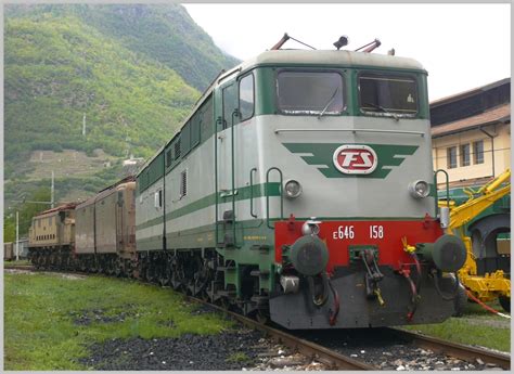 E 646 158 Jahrgang 1964 von Bredavor E636.164 und E626.225 in Tirano ...