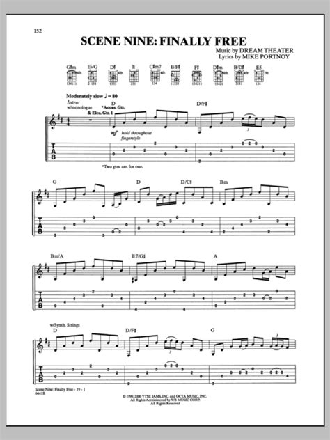 Scene Nine: Finally Free by Dream Theater - Guitar Tab - Guitar Instructor