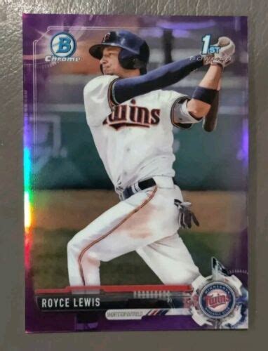 2017 Bowman Draft Chrome Purple Refractor 181 250 Royce Lewis 1st