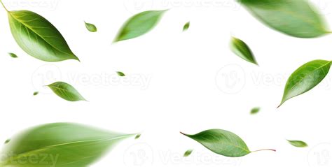 Green Floating Leaves Flying Leaves Green Leaf Dancing Air Purifier