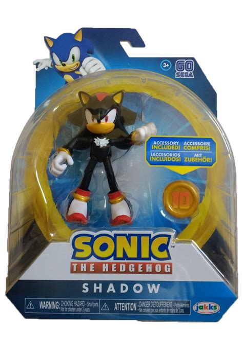 Sonic The Hedgehog 4-inch Shadow Super Ring Action Figure Collectible ...