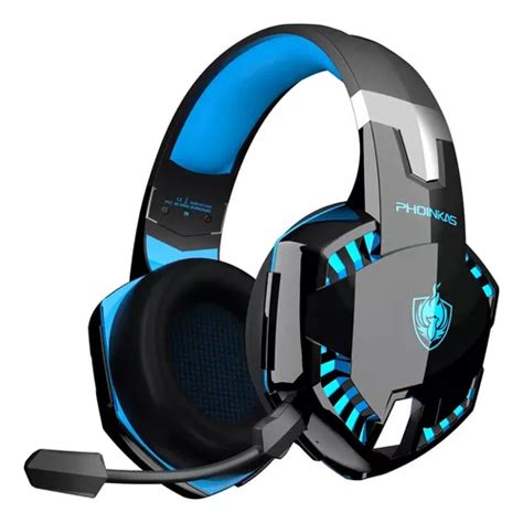 Auricular gamer inalámbrico Phoinikas G2000 azul con luz LED MercadoLibre