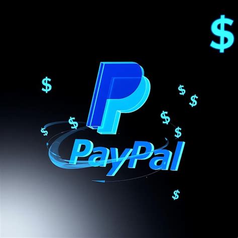 Renderizado en 3D El logotipo de Paypal modelado en plástico azul