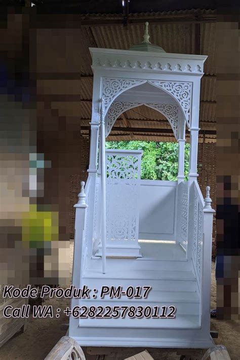 Mimbar Minimalis Ornamen Cnc Masjid Kota Pekalongan Jual Mimbar