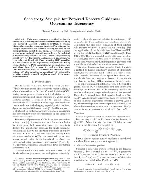 Pdf Sensitivity Analysis For Powered Descent Guidance Overcoming