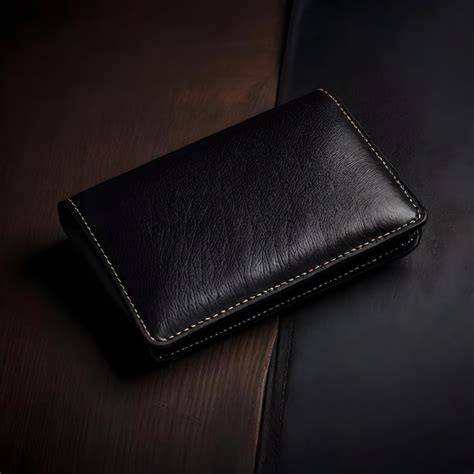 Premium Photo Leather Wallet With Black Colour