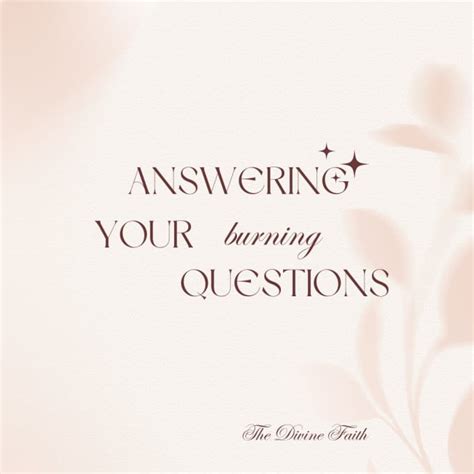 Answer Your Burning Questions By Dfaithdivine Fiverr