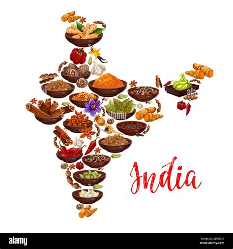 Spices india map hi-res stock photography and images - Alamy