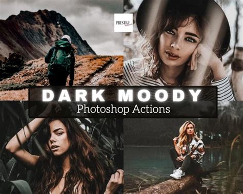 Dark Moody Photoshop Actions Dark Rustic Actions Moody Etsy