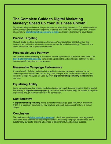 Ppt The Complete Guide To Digital Marketing Mastery Powerpoint