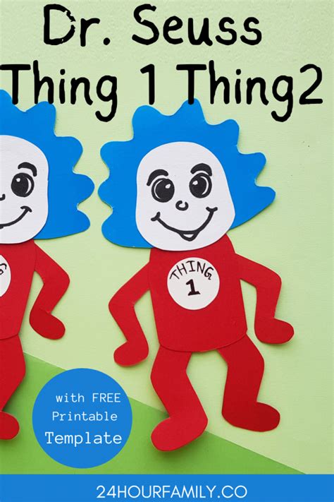 Thing 1 And Thing 2 Craft Free Template