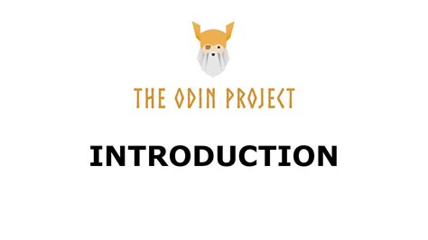 Introduction - The Odin Project - UsefulProgrammer.org