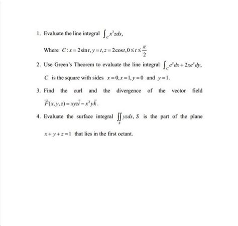 Solved 1 Evaluate The Line Integral Cx3zds Where Chegg