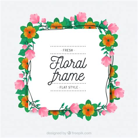 Free Vector Spring Floral Frame