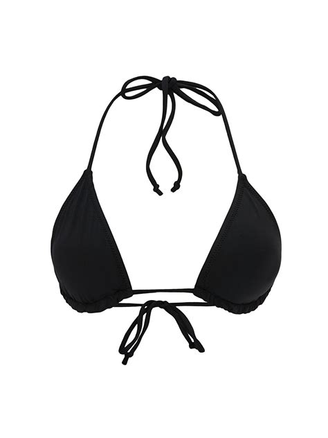 SİYAH Kadın Boyundan Bağlamalı Düz Bikini Üst S AB Z CVL LCW