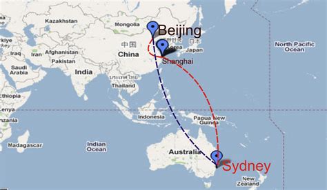 Civil Aviation Flight Schedule Air China From Beijing To Sydney