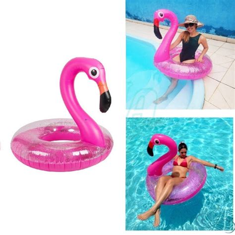 Boia Flamingo Rosa C Glitter Gigante Piscina Infl Vel Cm Uai Chegou