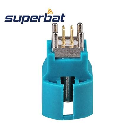 Superbat Fakra Hsd Z Waterblue Female Pin Straight Vertical Rf